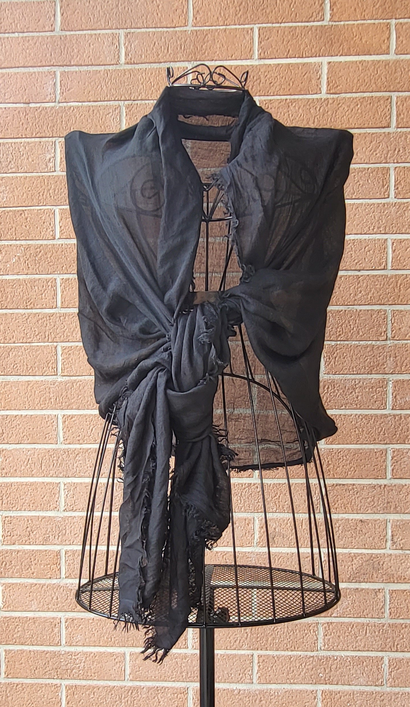 Black - Nero stole, scarf and duster