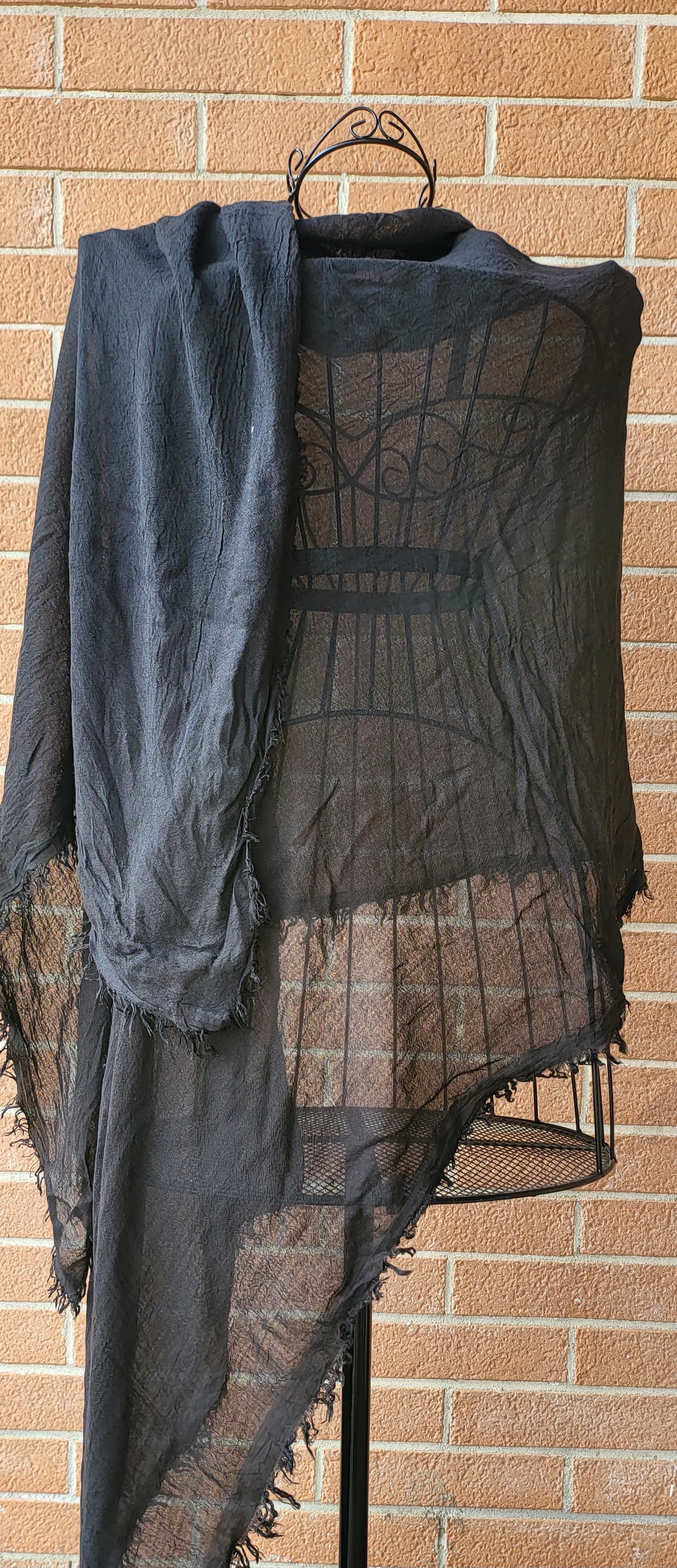 Black - Nero stole, scarf and duster