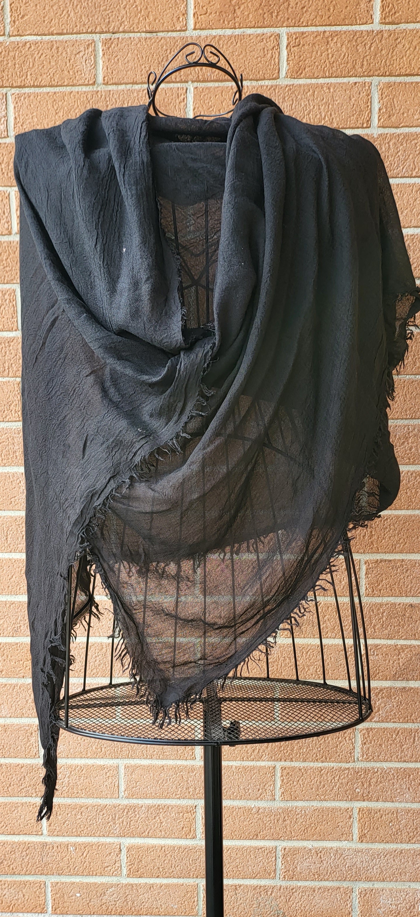 Black - Nero stole, scarf and duster