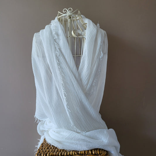 White - Monte Bianco stole, scarf