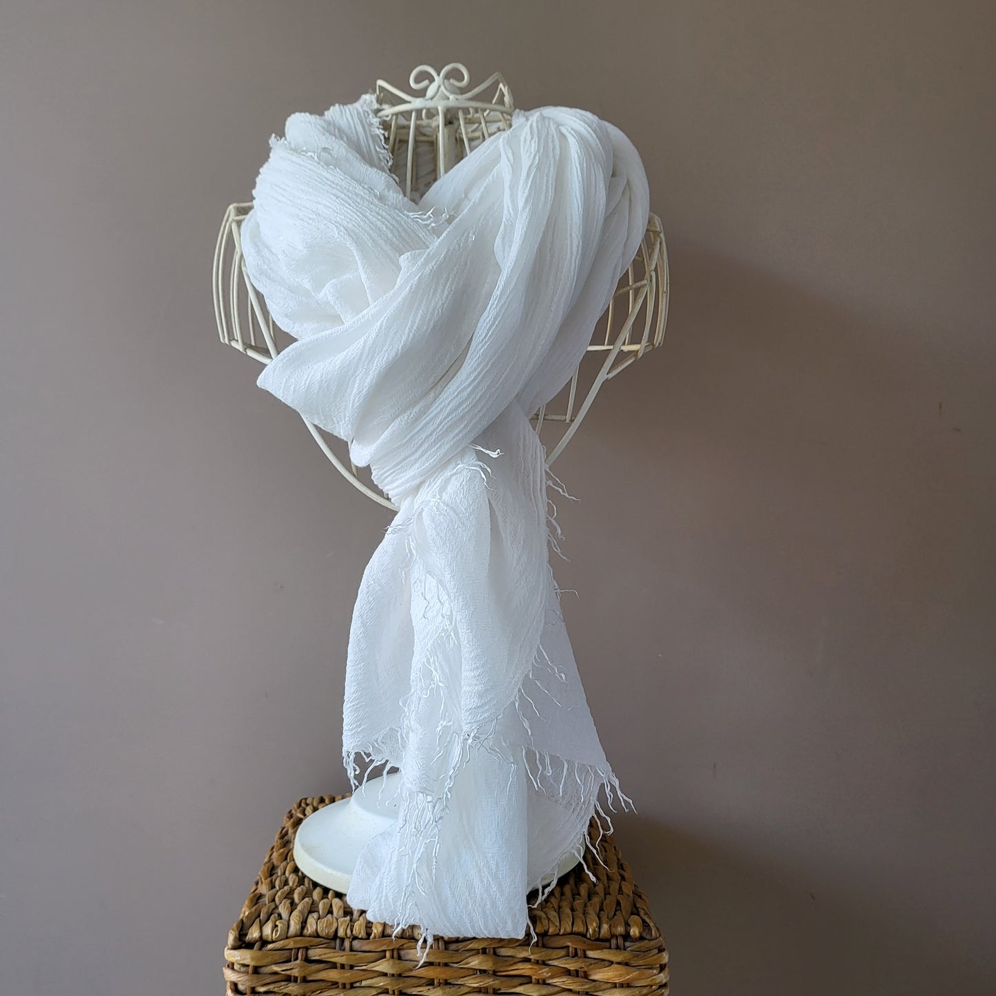 White - Monte Bianco stole, scarf