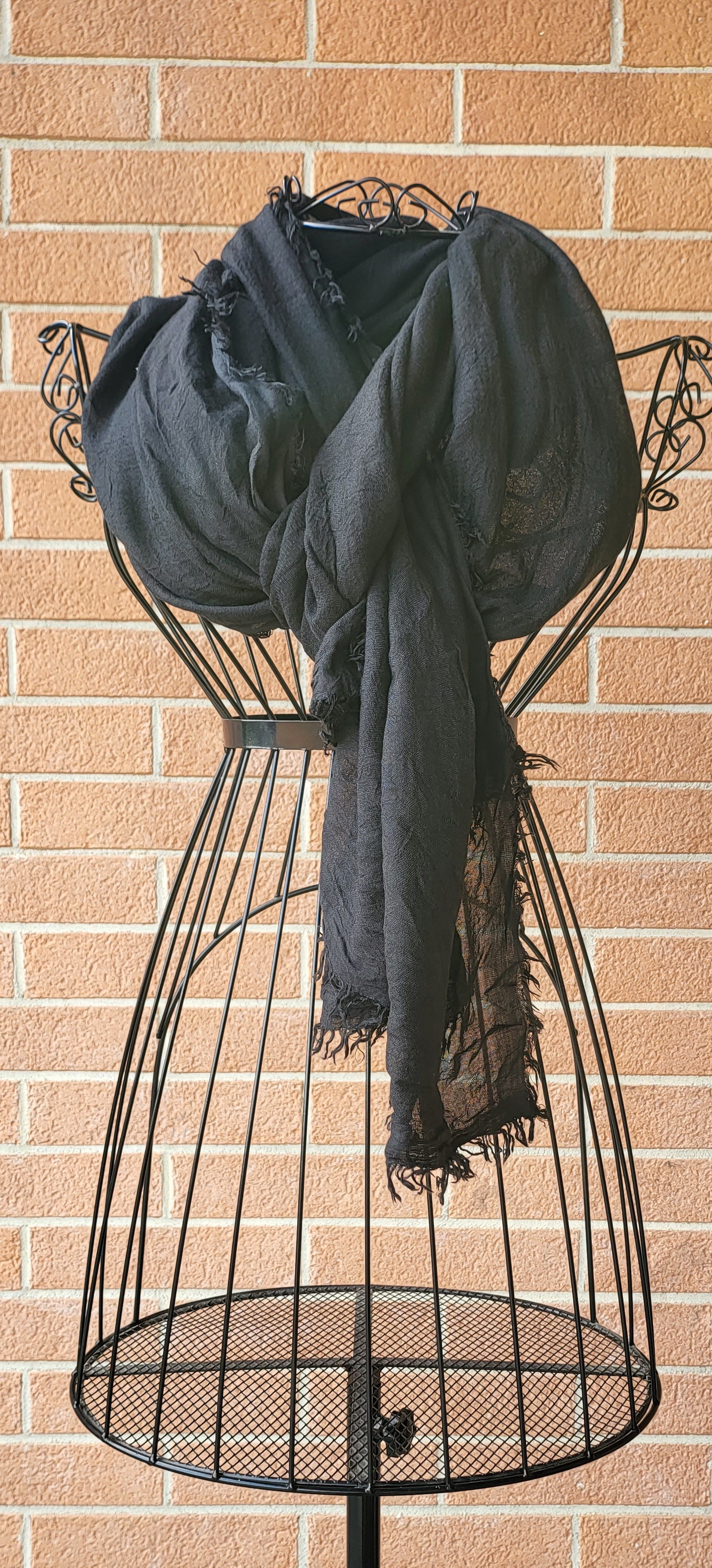 Black - Nero stole, scarf and duster
