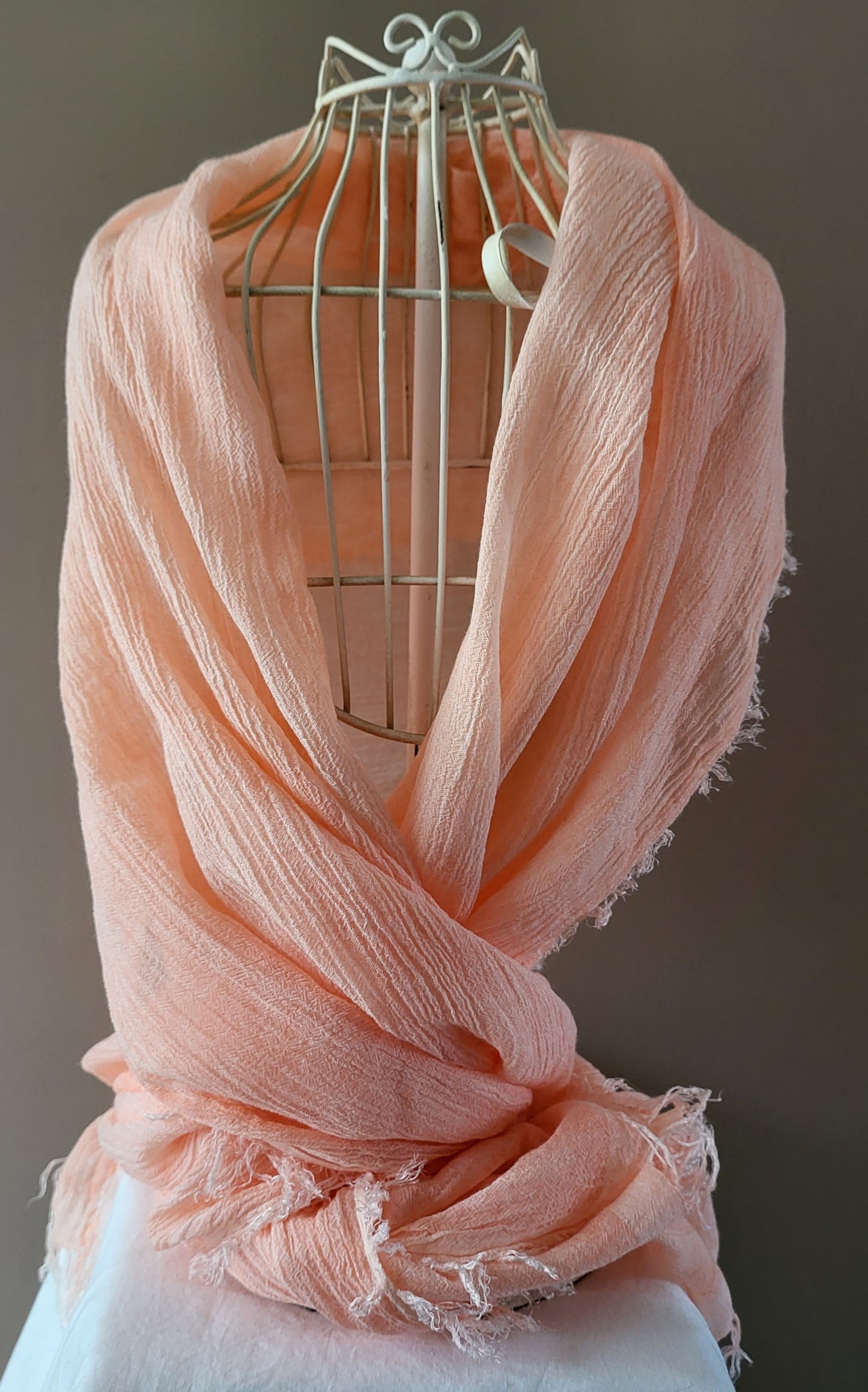Peach Sorbet scarf stole