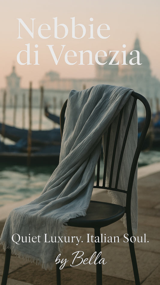 Grey Nebbie di Venezia stole scarf