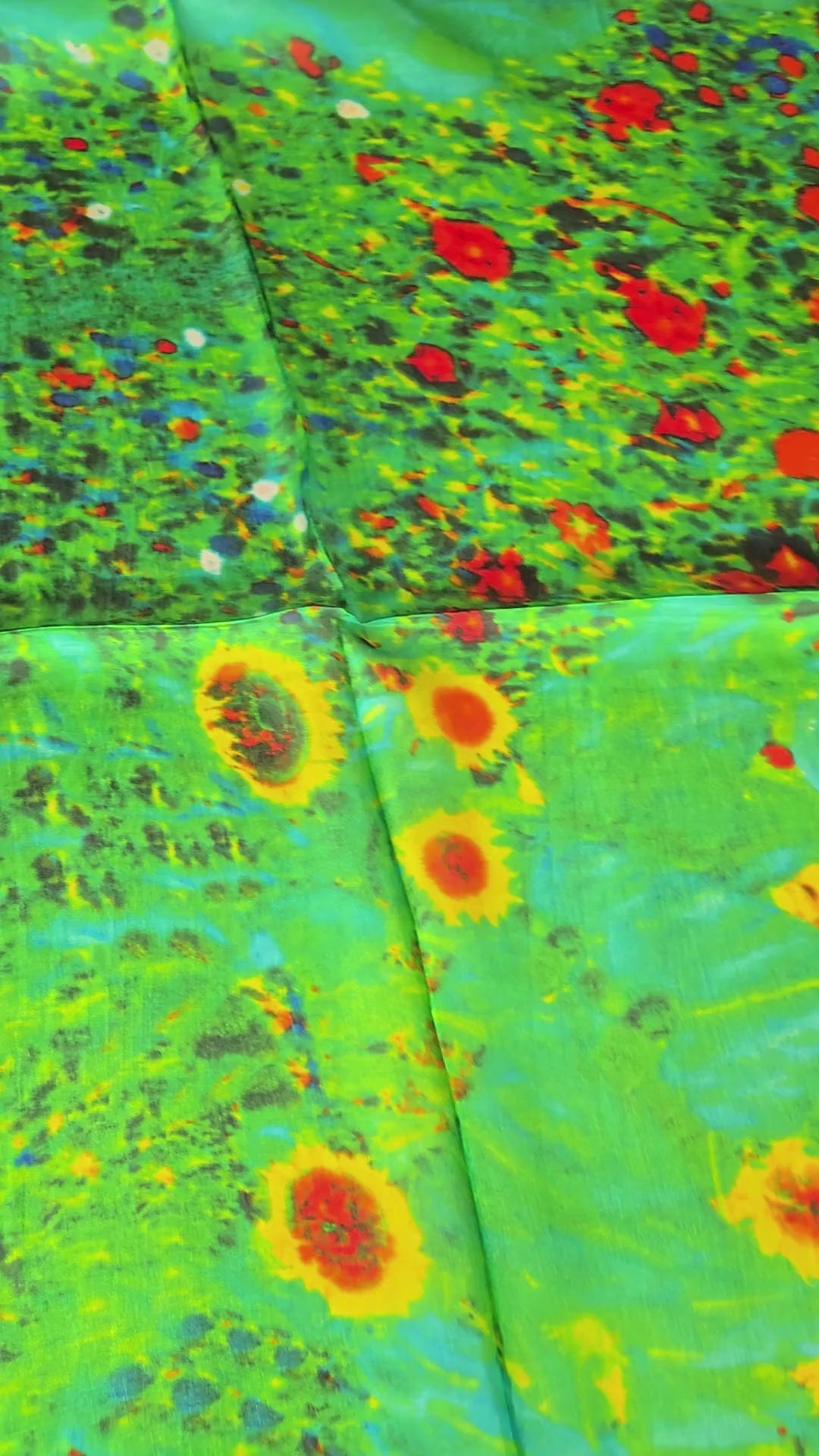 Puppies fields in bllom