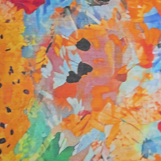 colourful fields  in bloom