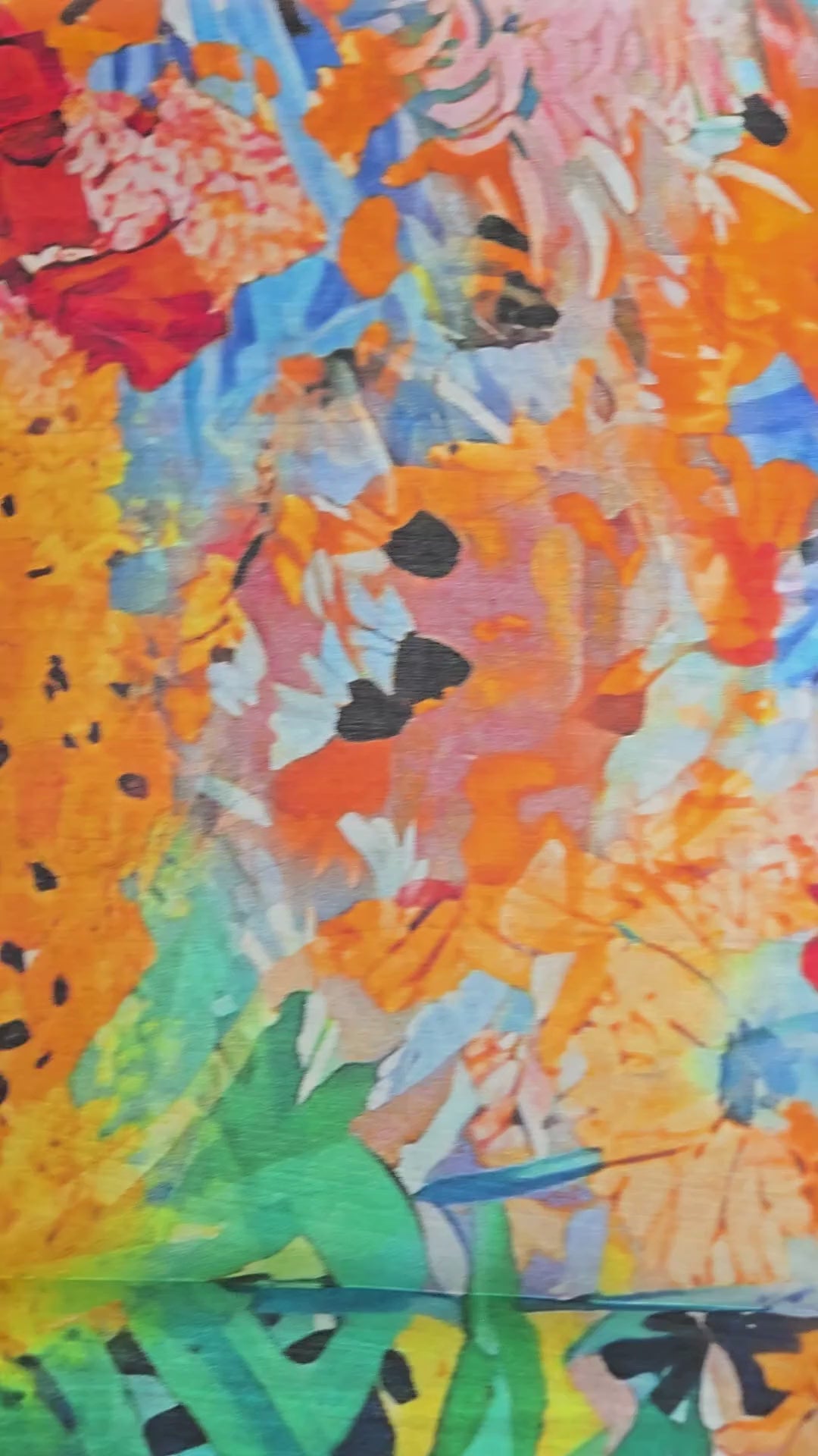 colourful fields  in bloom