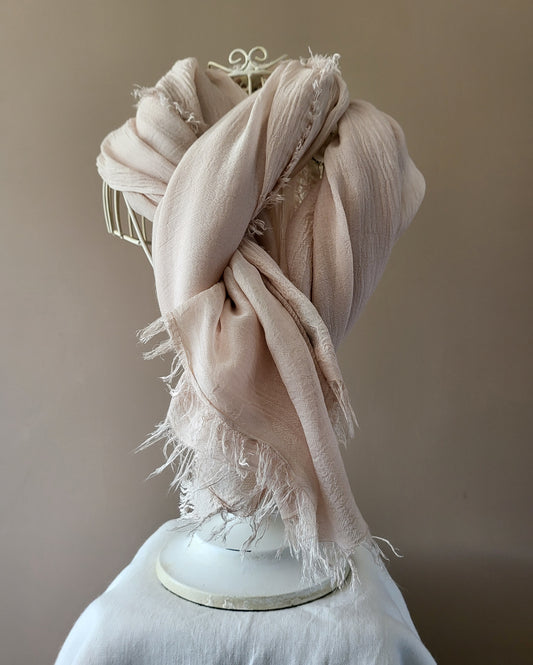 Cream Foro di Roma Bamboo Stole Scarf
